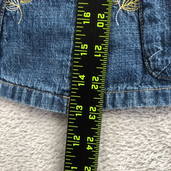 Sigrid Olsen Womens Denim Jean Jacket 12 Embroidered Vintage Button Front Blue - Picture 4 of 14